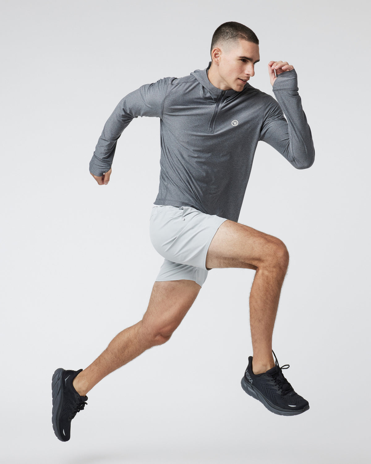 Maverick Volley Short Men's Sky Grey Hybrid Shorts | Vuori discount