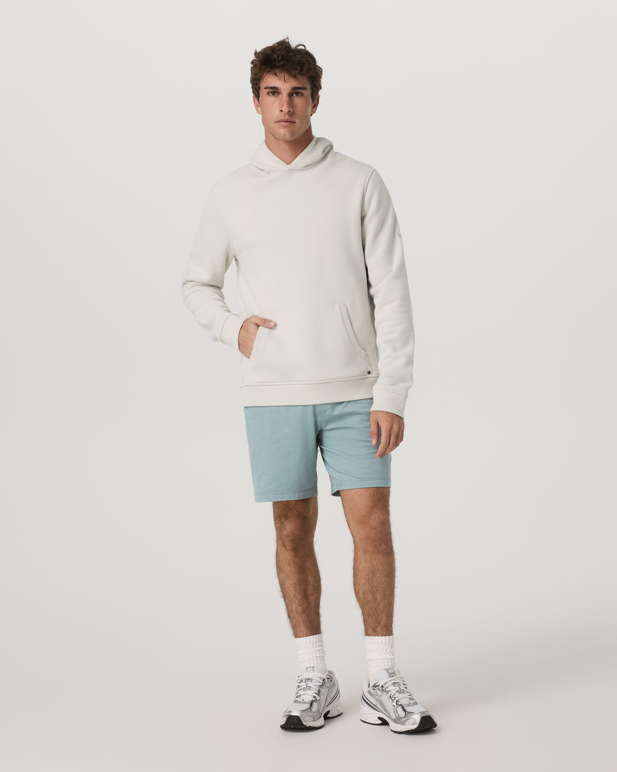 Men's Ponto Performance Short 7" Misty Blue Heather | Vuori for sale