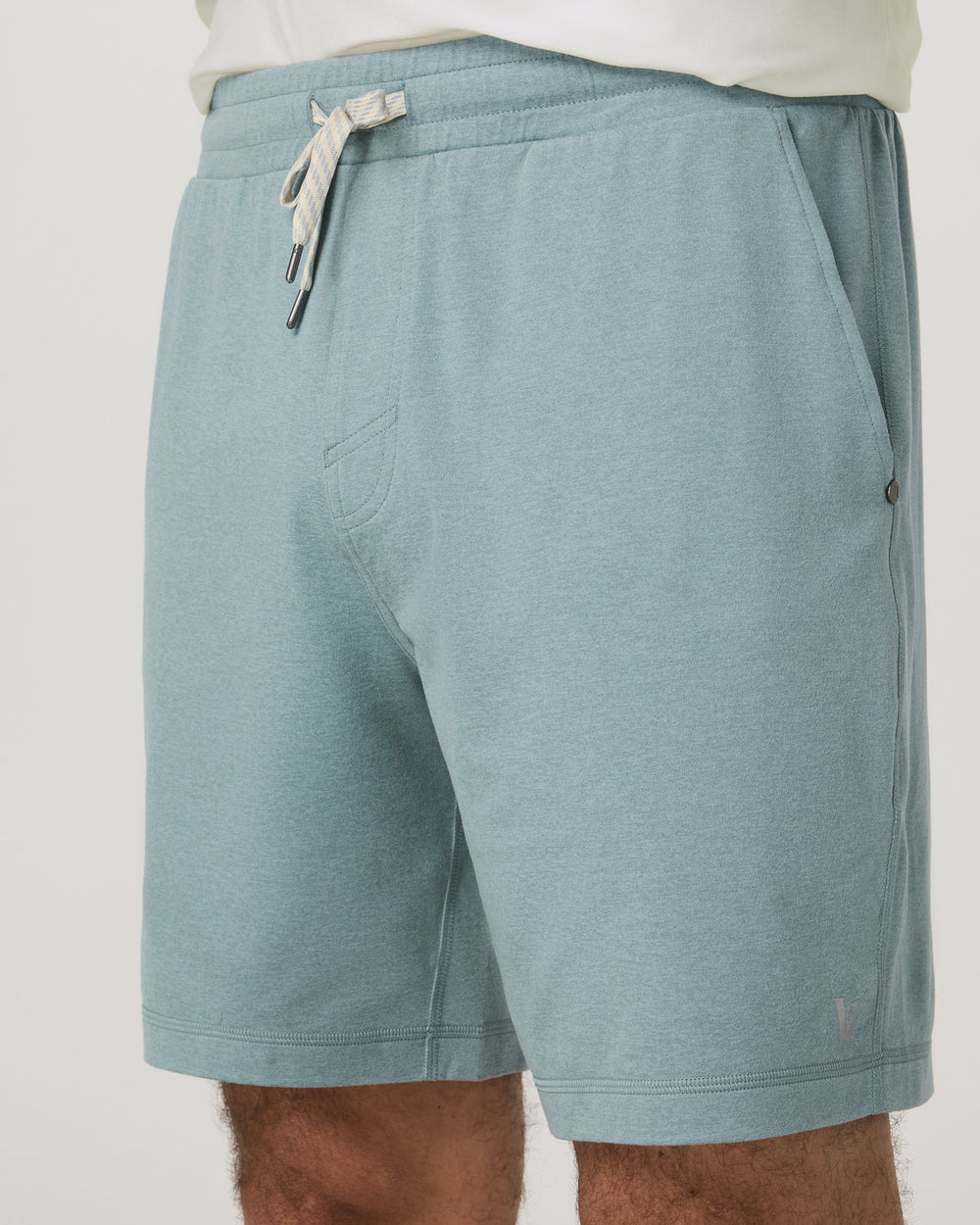 Men's Ponto Performance Short 7" Misty Blue Heather | Vuori for sale