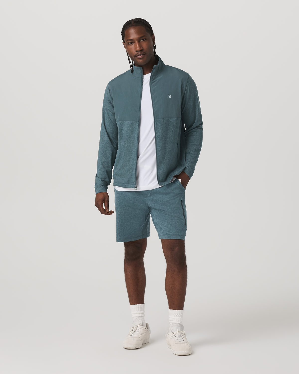 Men's Sunday Performance Short 8" Blue Sea Heather | Vuori shop