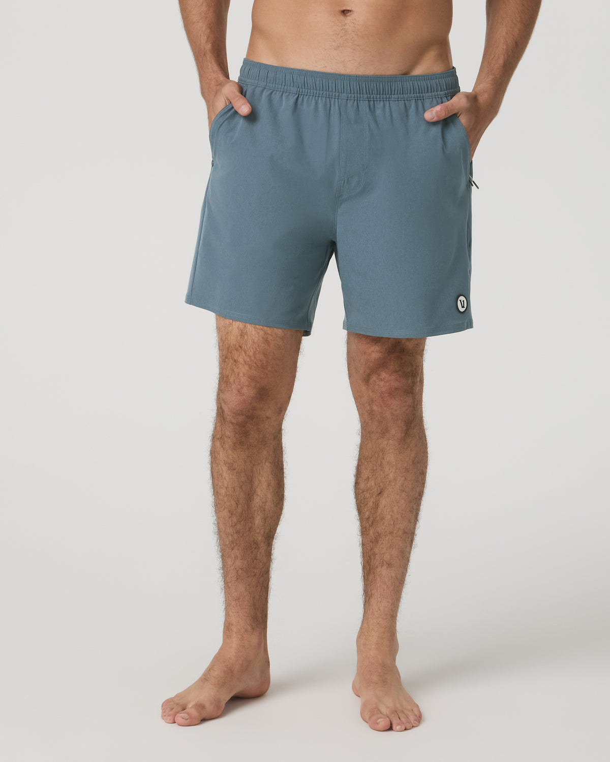 Maverick Volley Short Lined Men's Blue Sea Hybrid Shorts | Vuori shop