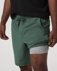 Kore Short Lined 9" Men's Agate Green Tonal Shorts | Vuori shop