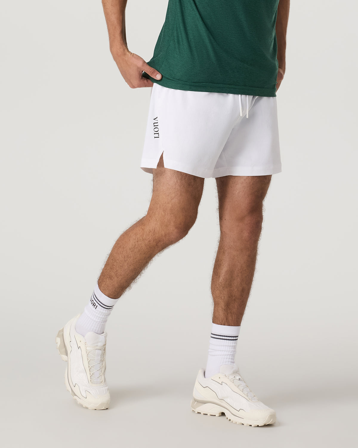 Crosscourt Short Unlined 5" Men's White Tennis Shorts | Vuori shop