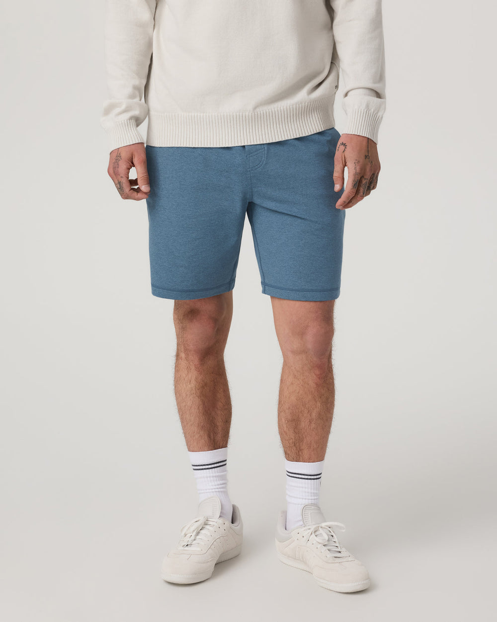 Coronado Short 8" Men's Pool Blue Heather Lounge Short | Vuori shop