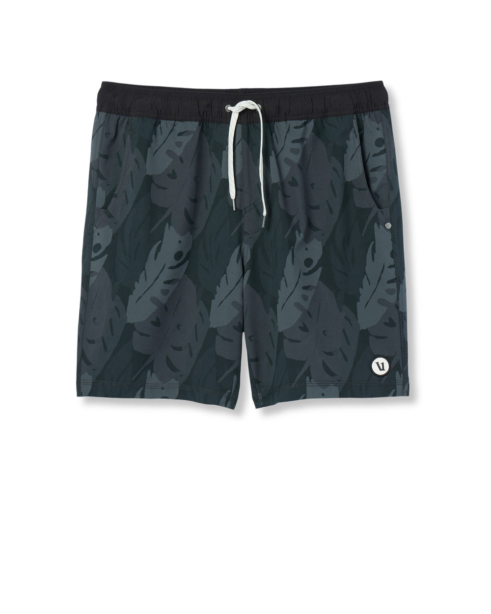 Kore Short Lined 7" Men's Black Leaves Athletic Shorts | Vuori online