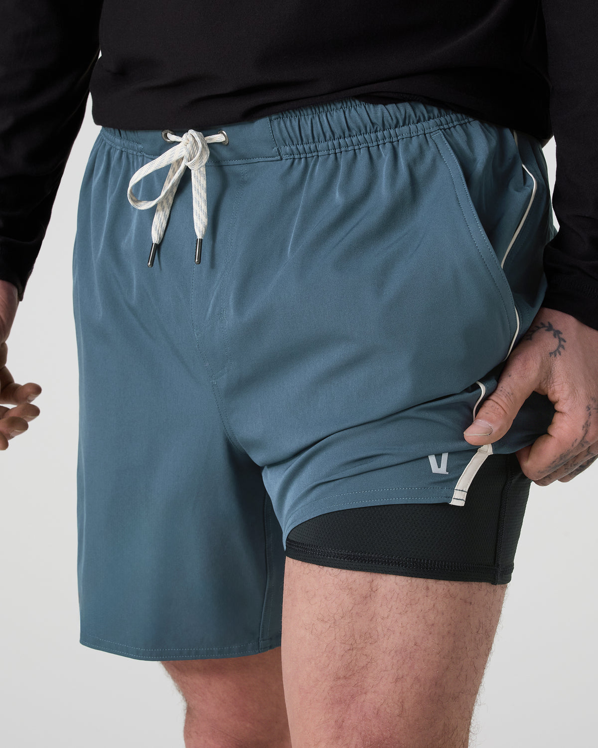 Trail Short 2.0 Pacific/Heather Grey Running Shorts | Vuori for sale