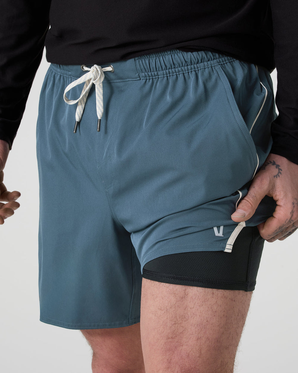 Trail Short 2.0 Pacific/Heather Grey Running Shorts | Vuori for sale