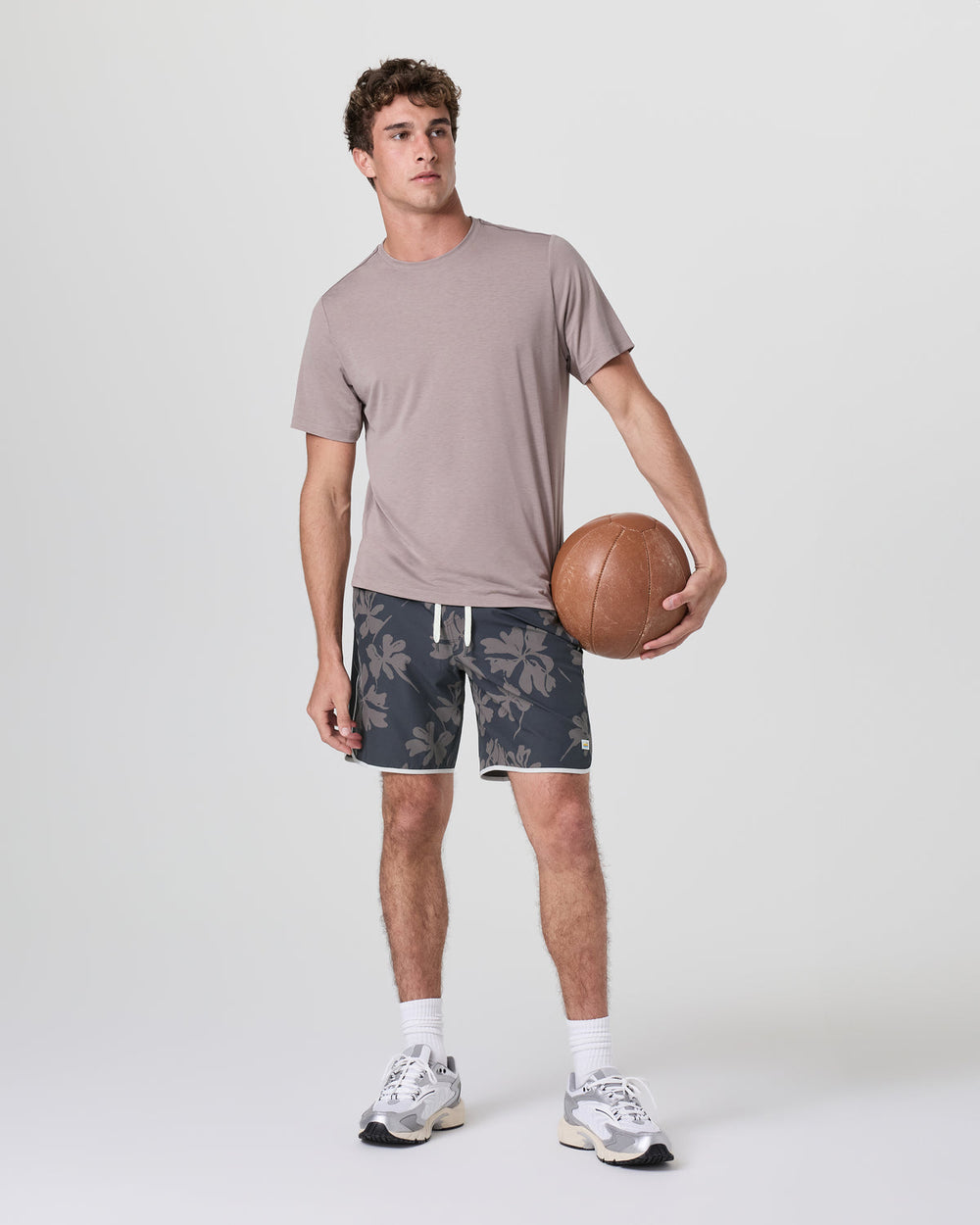 Banks Short Dark Pewter Plumeria Athletic Shorts | Vuori sale