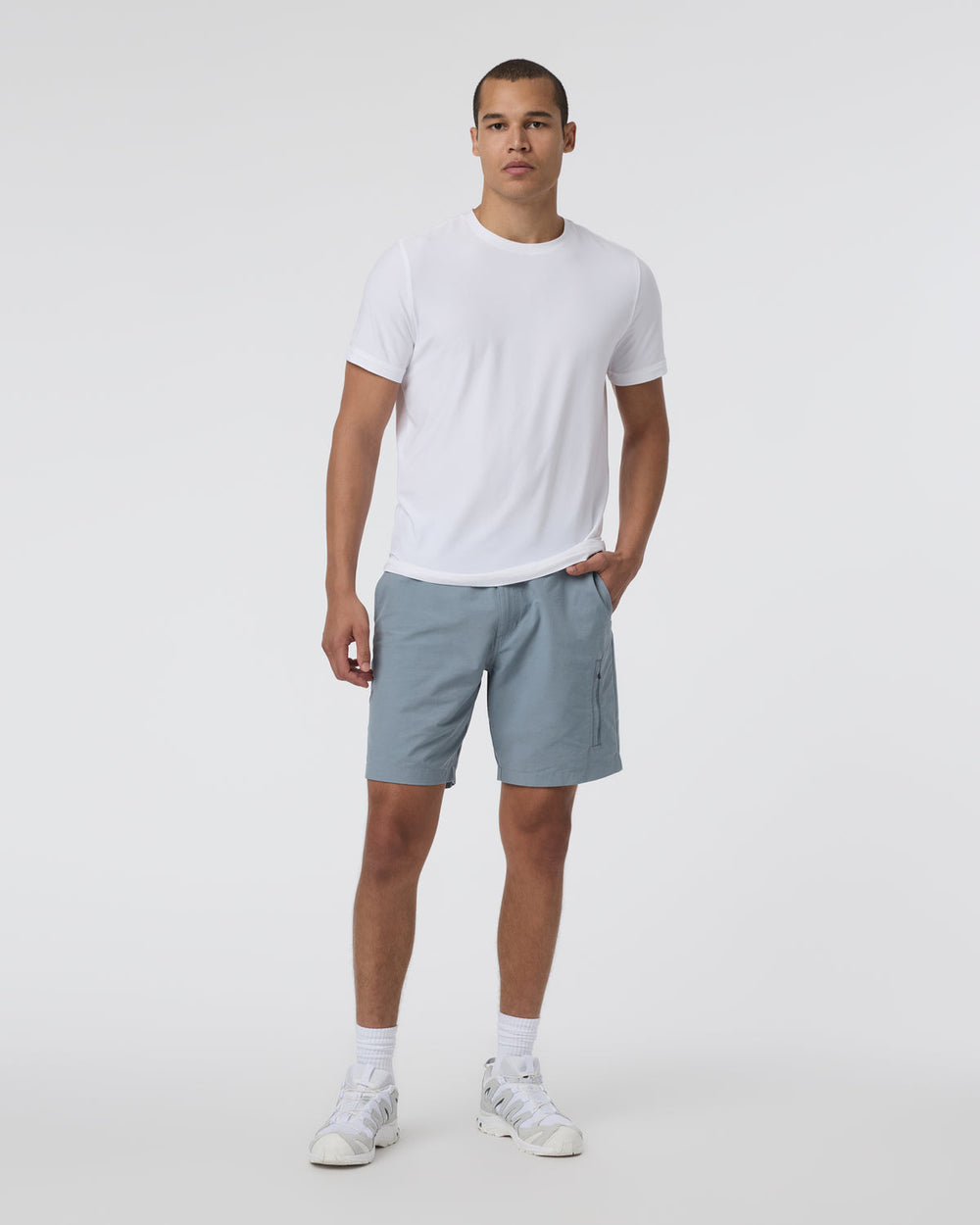 Barren Explorer Short Classic Fit 8" Dusty Blue | Vuori shop