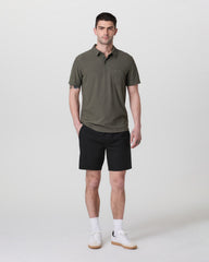 Cascade Crinkle Elastic Waist Short Classic Fit 8" Black | Vuori discount