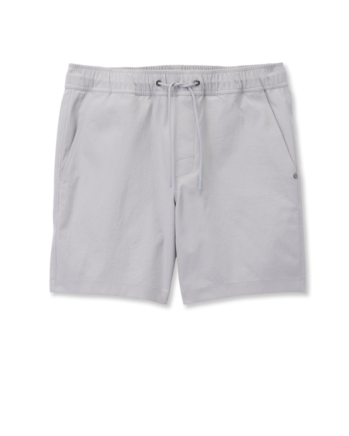 Cascade Crinkle Elastic Waist Short Classic Fit 8" Fog | Vuori outlet