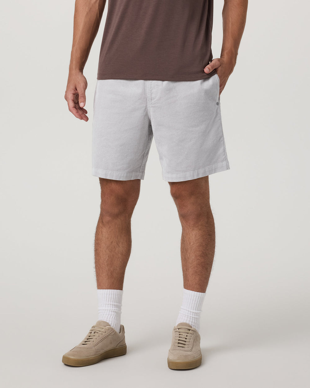 Optimist Elastic Waist Short 8" Men's Amethyst Grey Short | Vuori online