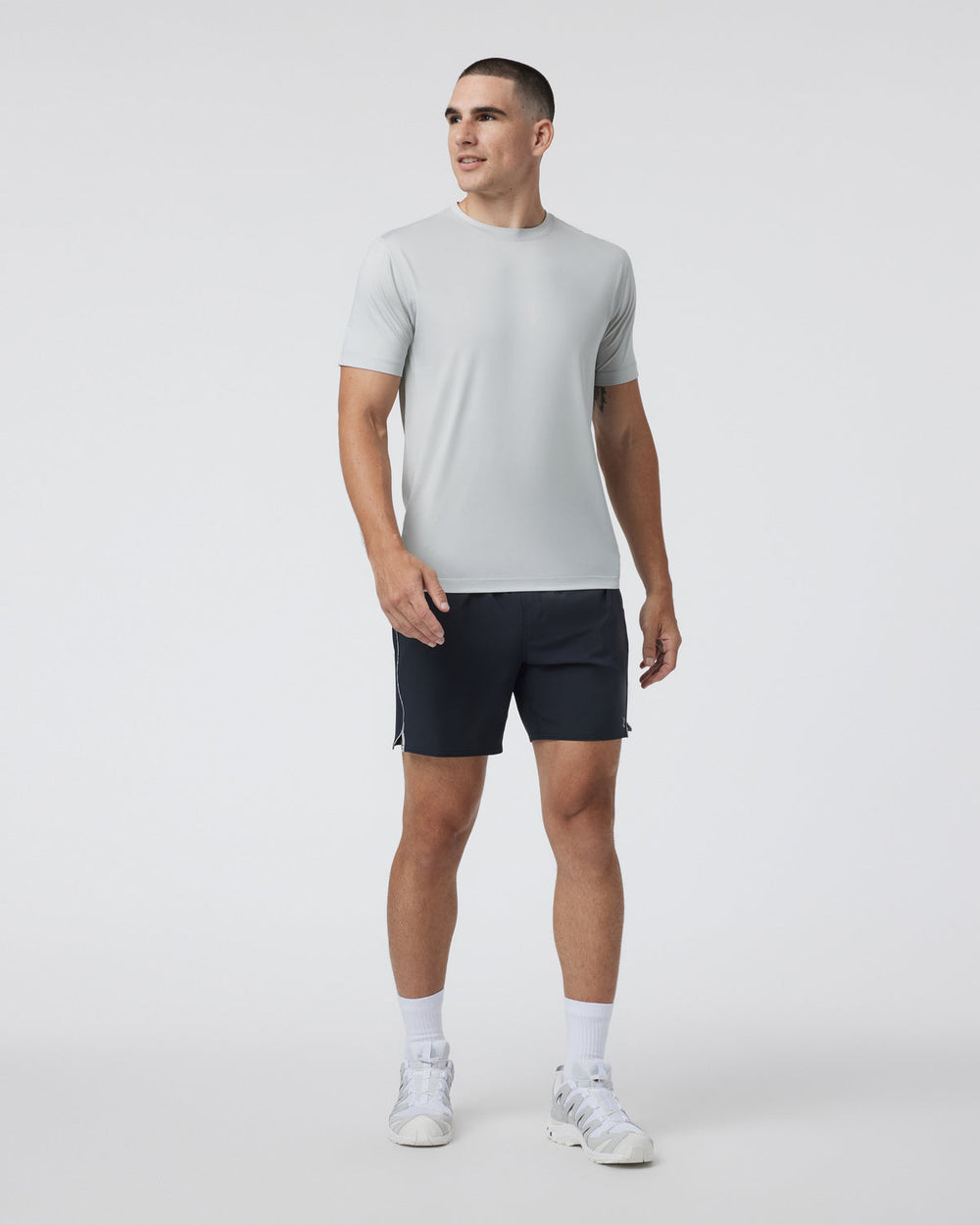 Trail Short 2.0 Black/Heather Grey Running Shorts | Vuori outlet