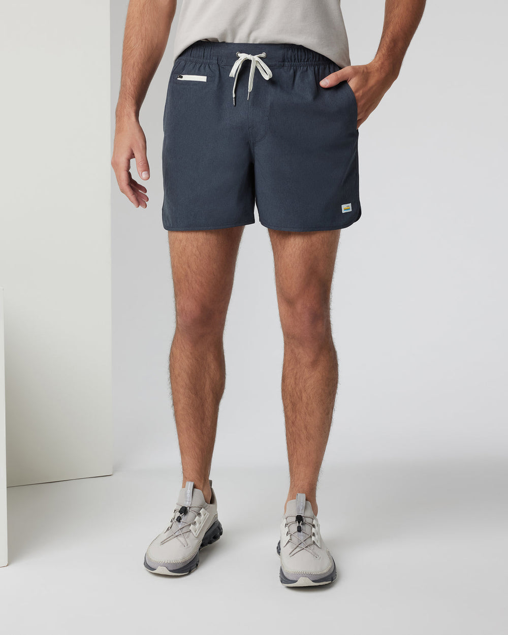 Banks Short 5" Navy Linen Texture Athletic Shorts | Vuori sale