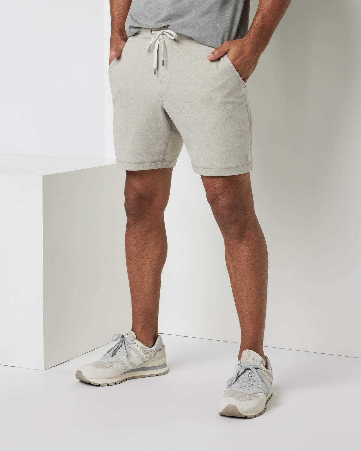 Ponto Short Men's Dark Salt Heather Jogger Shorts | Vuori onsale