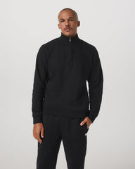 Seaside 1/2 Zip Classic Men's Black Pullover | Vuori discount