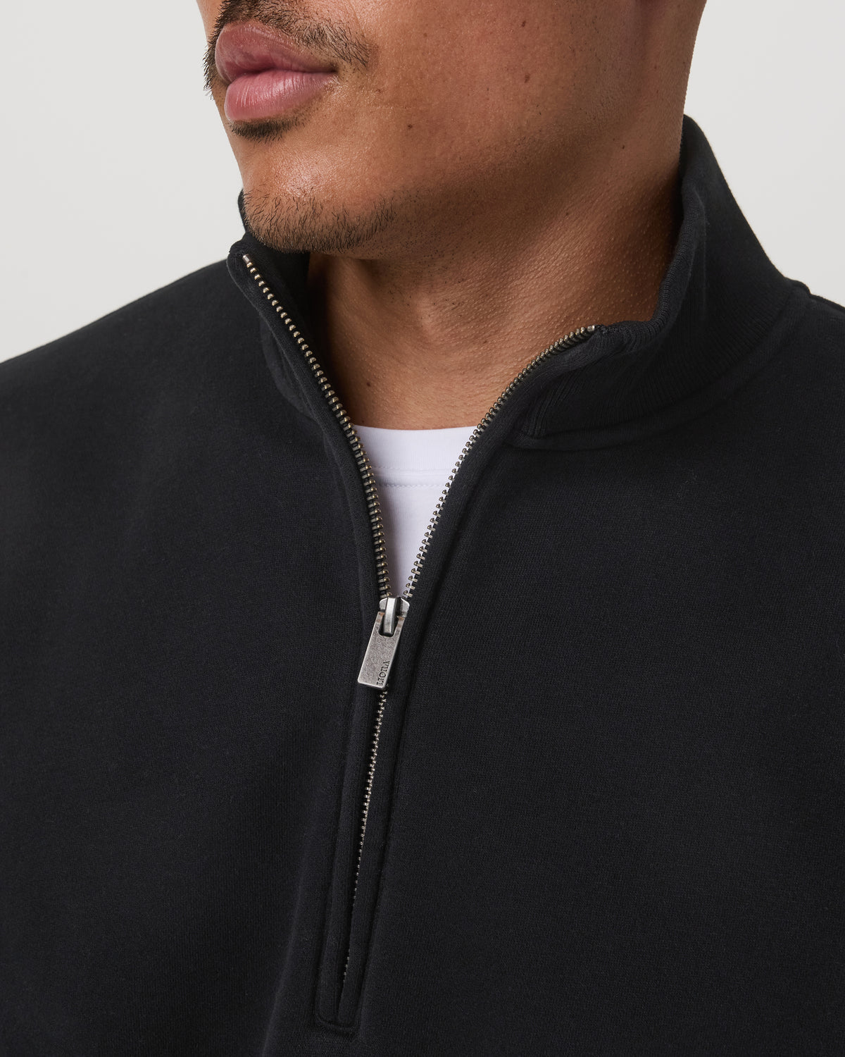 Seaside 1/2 Zip Classic Men's Black Pullover | Vuori discount