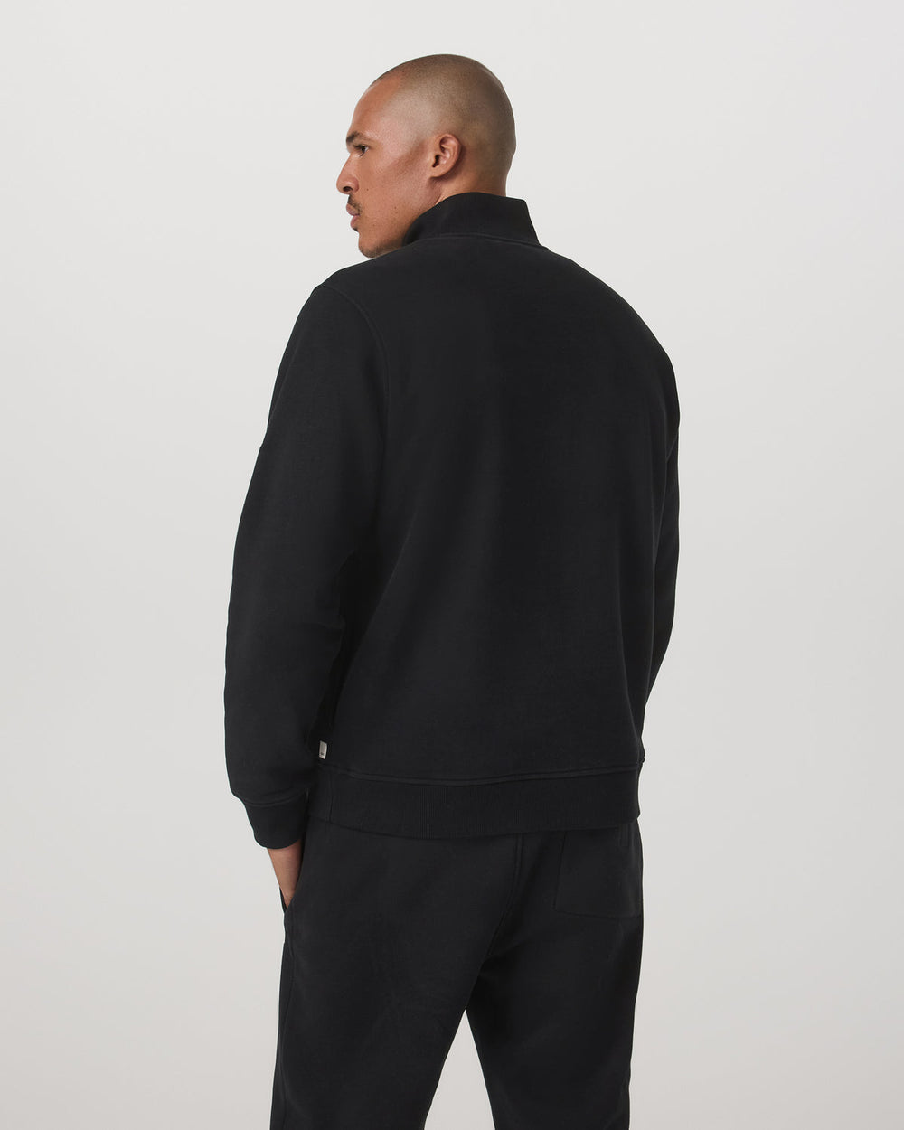 Seaside 1/2 Zip Classic Men's Black Pullover | Vuori discount