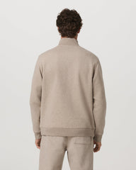 Seaside Half Zip Men's Acorn Heather Fleece Pullover | Vuori shop