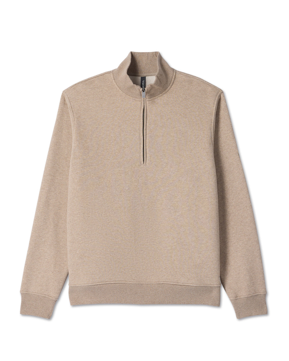Seaside Half Zip Men's Acorn Heather Fleece Pullover | Vuori shop