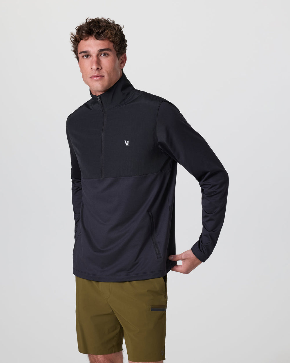 Sunday Element Half Zip Black | Vuori onsale