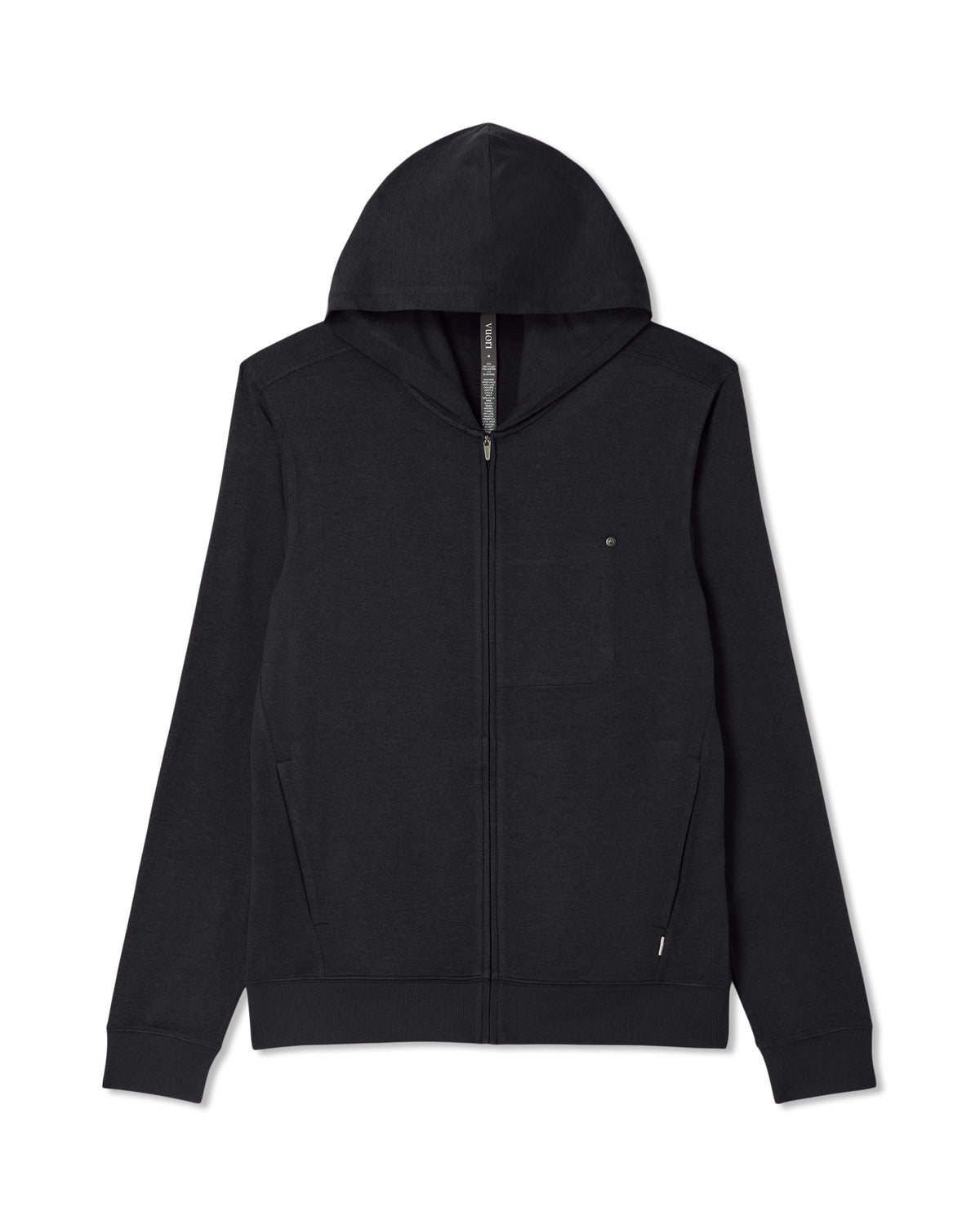 Ponto Full Zip Hoodie Men's Black Heather Hoodie | Vuori for sale