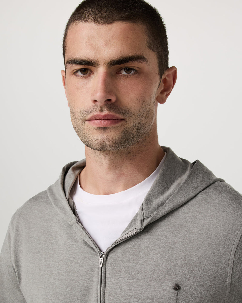 Ponto Full Zip Hoodie Men's Driftwood Heather Hoodie | Vuori outlet