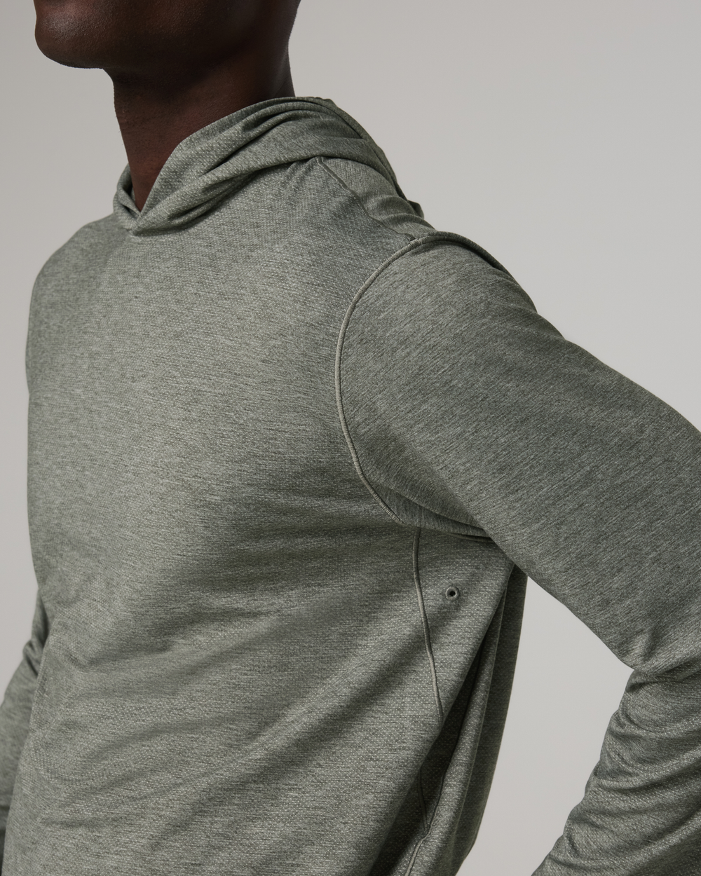 Long Sleeve Everyday Fitness Hoodie River Rock Heather | Vuori online