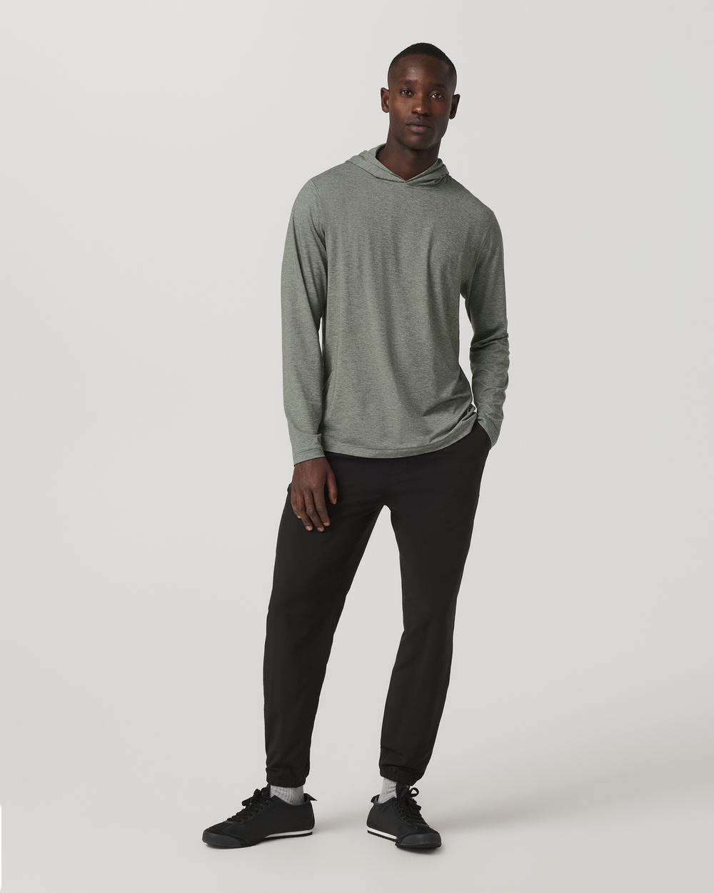 Long Sleeve Everyday Fitness Hoodie River Rock Heather | Vuori online