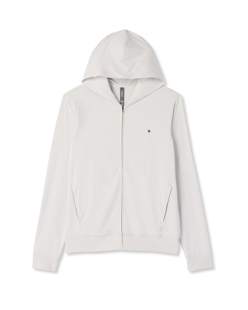 Ponto Full Zip Hoodie Men's Salt Heather Hoodie | Vuori shop