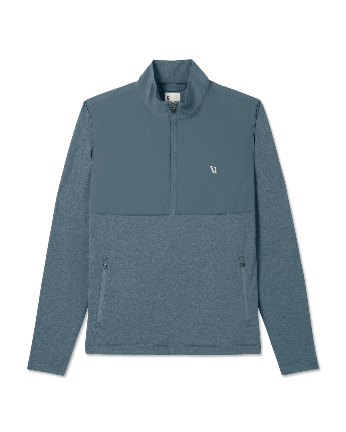 Sunday Element Half Zip Men's Blue Sea Heather Layer | Vuori for sale