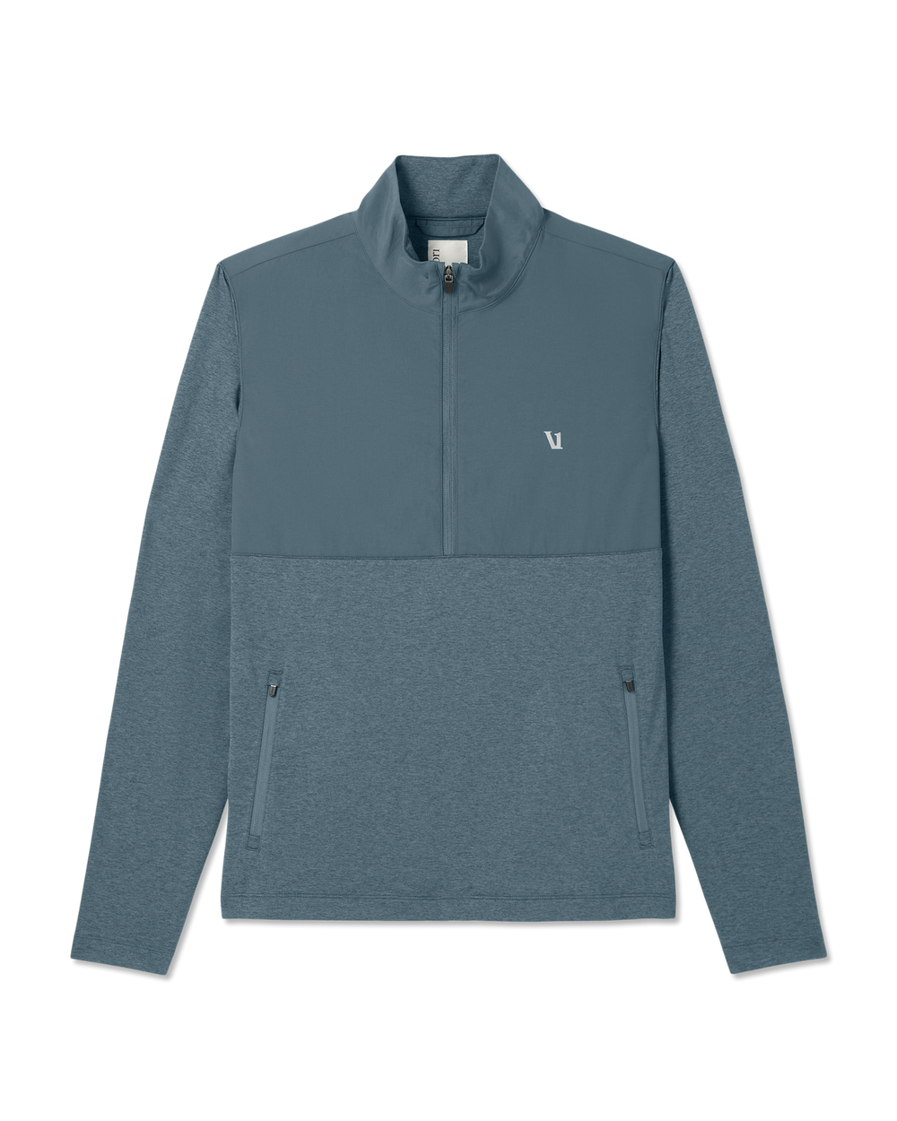 Sunday Element Half Zip Men's Blue Sea Heather Layer | Vuori for sale