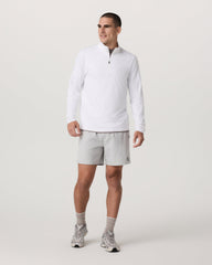 Ponto 1/2 Zip Mock Neck Men's White Mock Neck Top | Vuori online