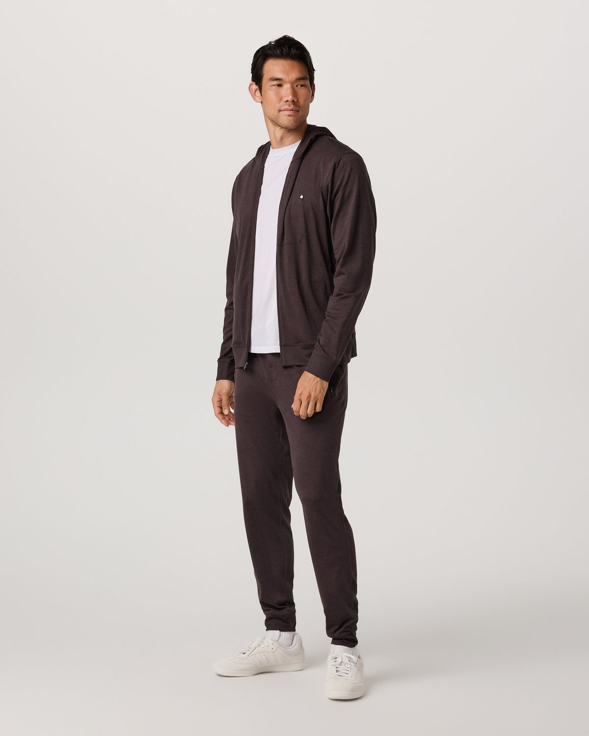 Ponto Full Zip Hoodie Men's Sangria Heather Hoodie | Vuori discount