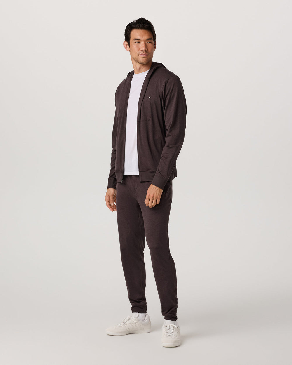 Ponto Full Zip Hoodie Men's Sangria Heather Hoodie | Vuori discount