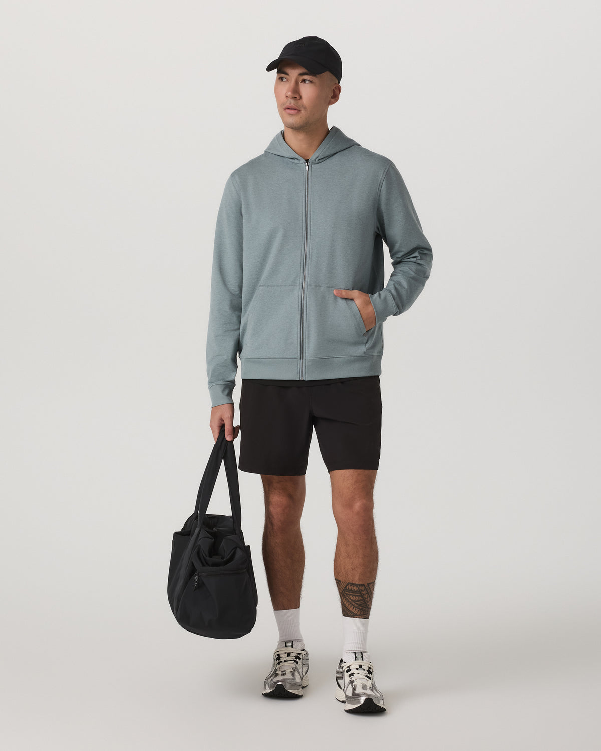 Coronado Full Zip Hoodie 2.0 Misty Blue Heather Jacket | Vuori shop