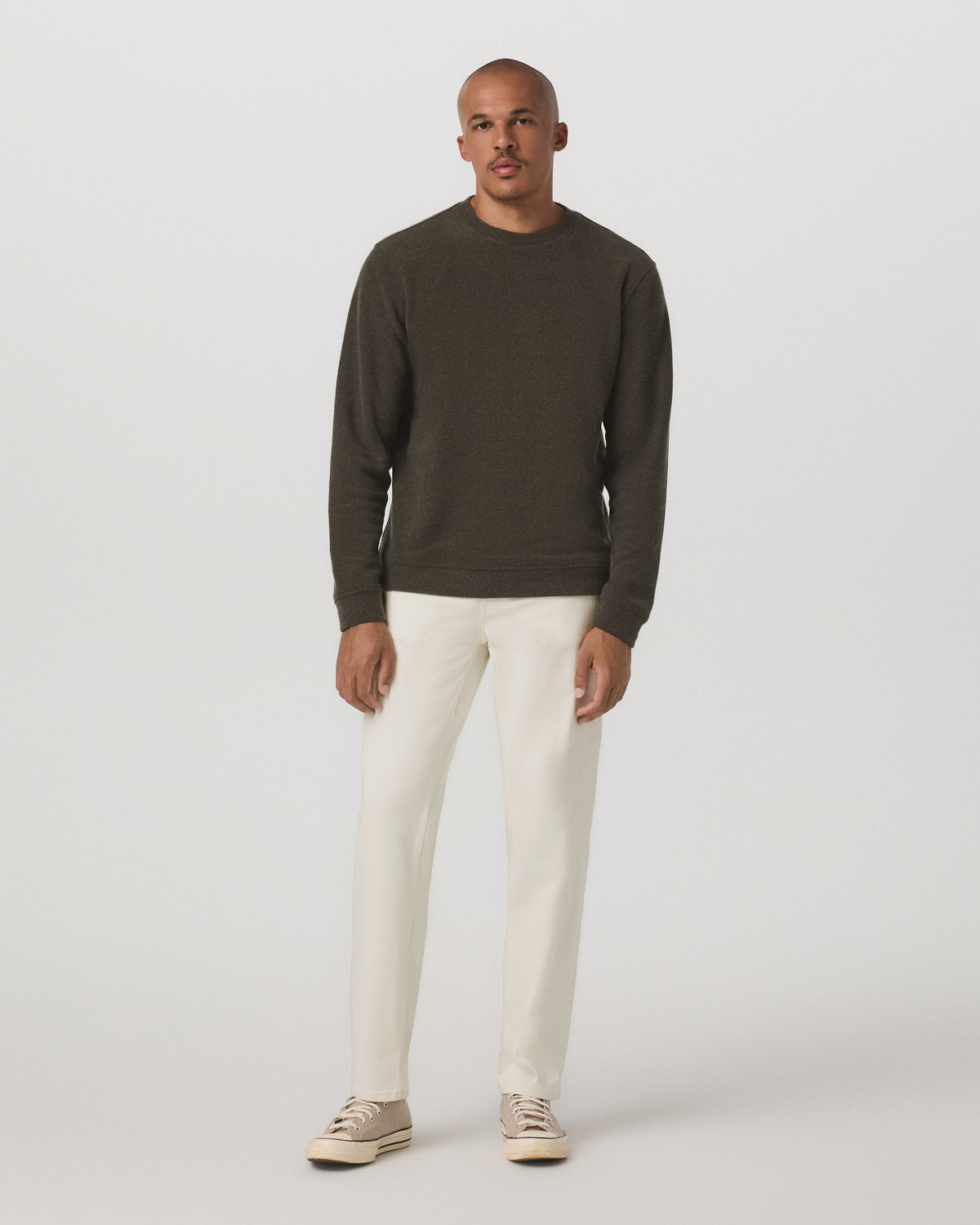 Beach Fleece Crew Men's Dark Oregano Heather Sweatshirt | Vuori for sale