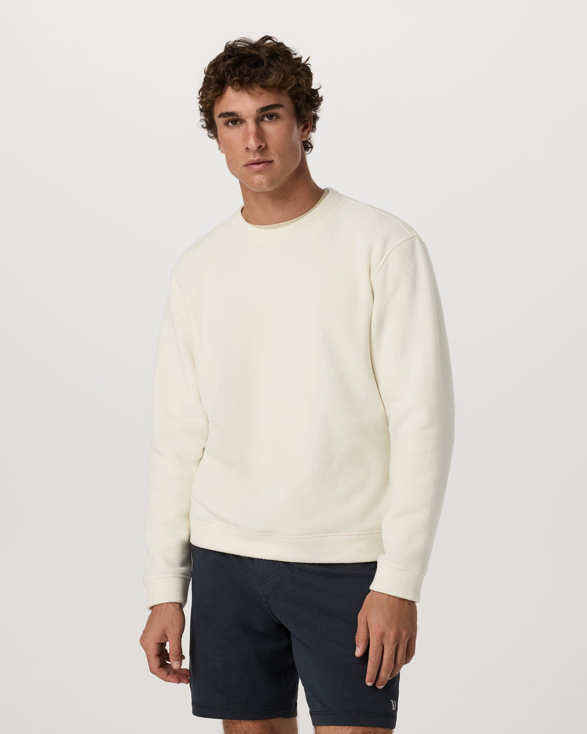 Beach Fleece Crew Men's Bone Heather Crewneck | Vuori shop