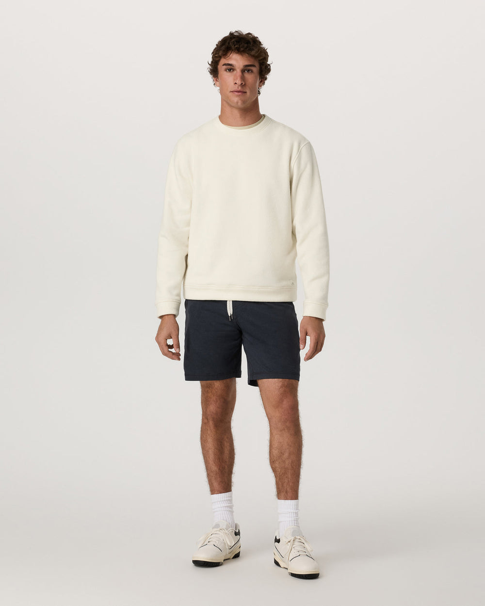Beach Fleece Crew Men's Bone Heather Crewneck | Vuori shop