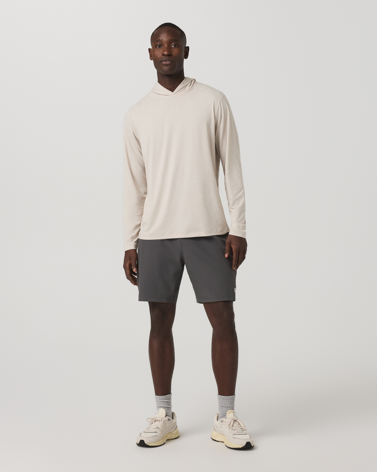 Men's Long Sleeve Everyday Fitness Hoodie Oatmeal Heather | Vuori sale