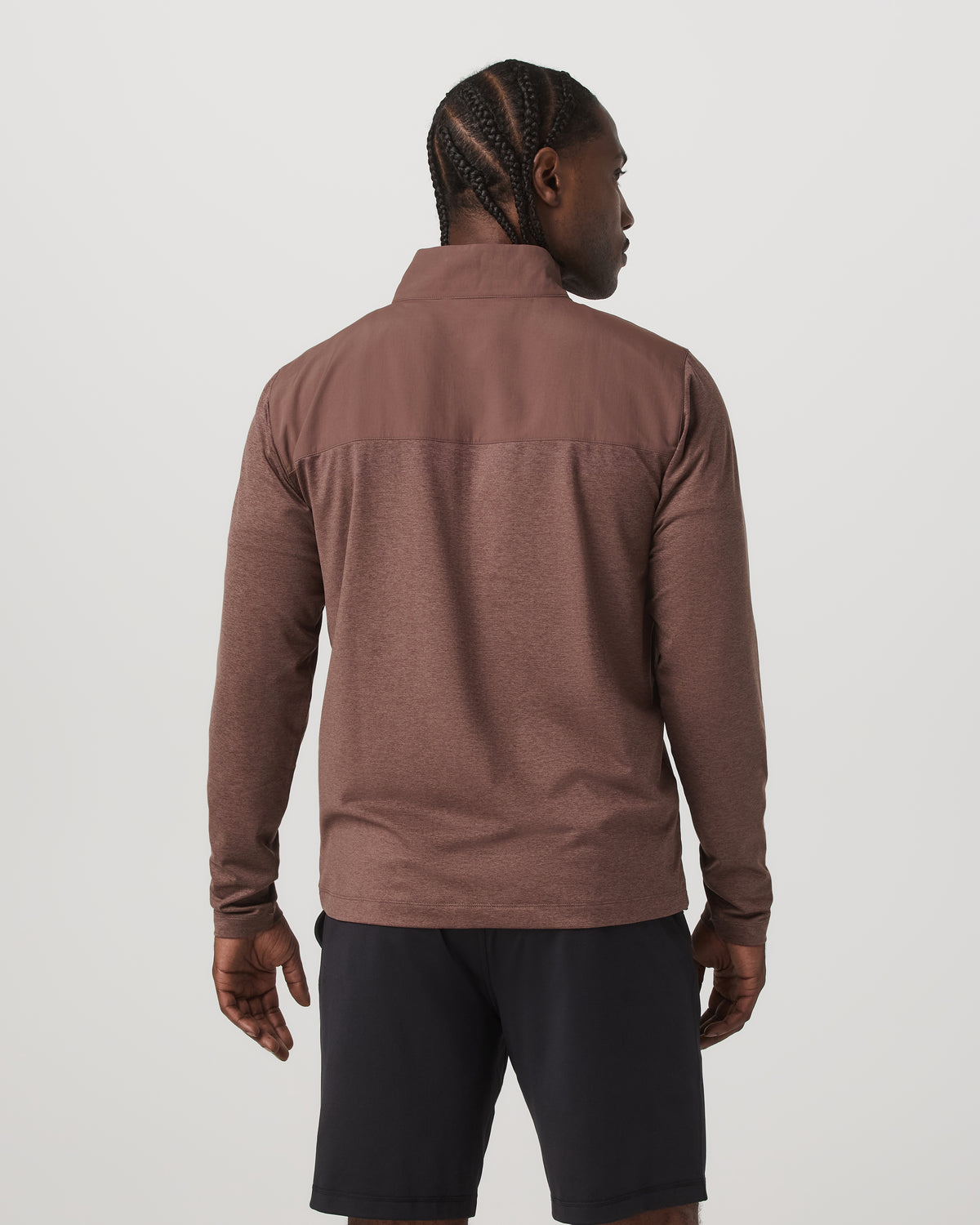 Sunday Element Half Zip Men's Sable Heather Layer | Vuori sale