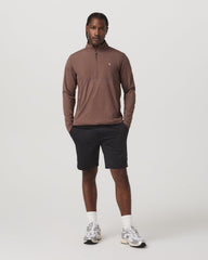 Sunday Element Half Zip Men's Sable Heather Layer | Vuori sale