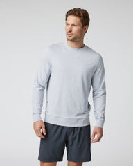 Ponto Performance Crew Men's Platinum White Pullover | Vuori for sale