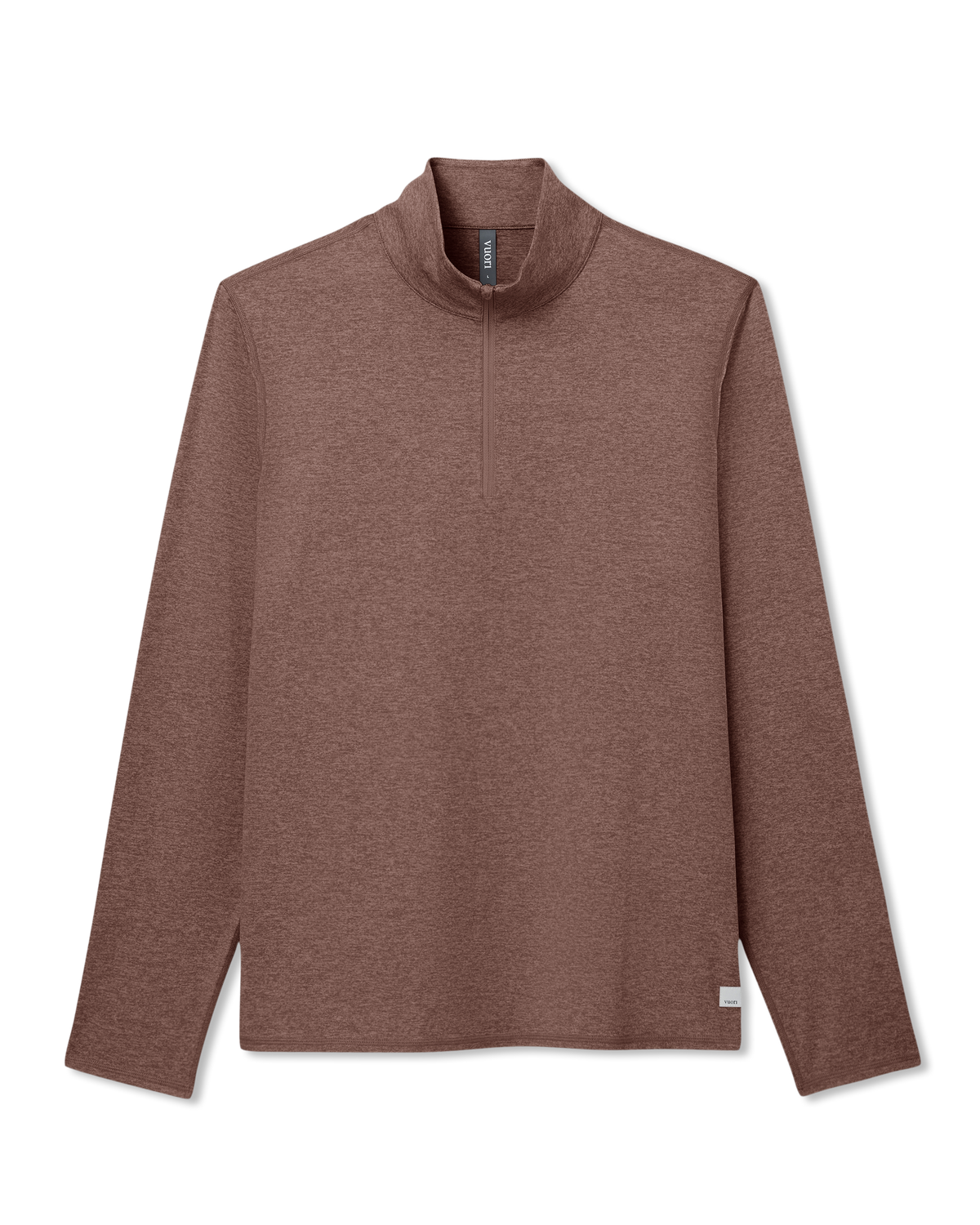 Ponto Half Zip Mock Neck Men's Sable Heather Layer | Vuori online