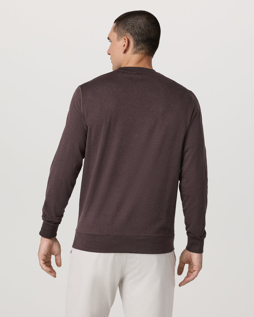 Ponto Performance Crew Men's Sangria Heather Crew Neck | Vuori outlet