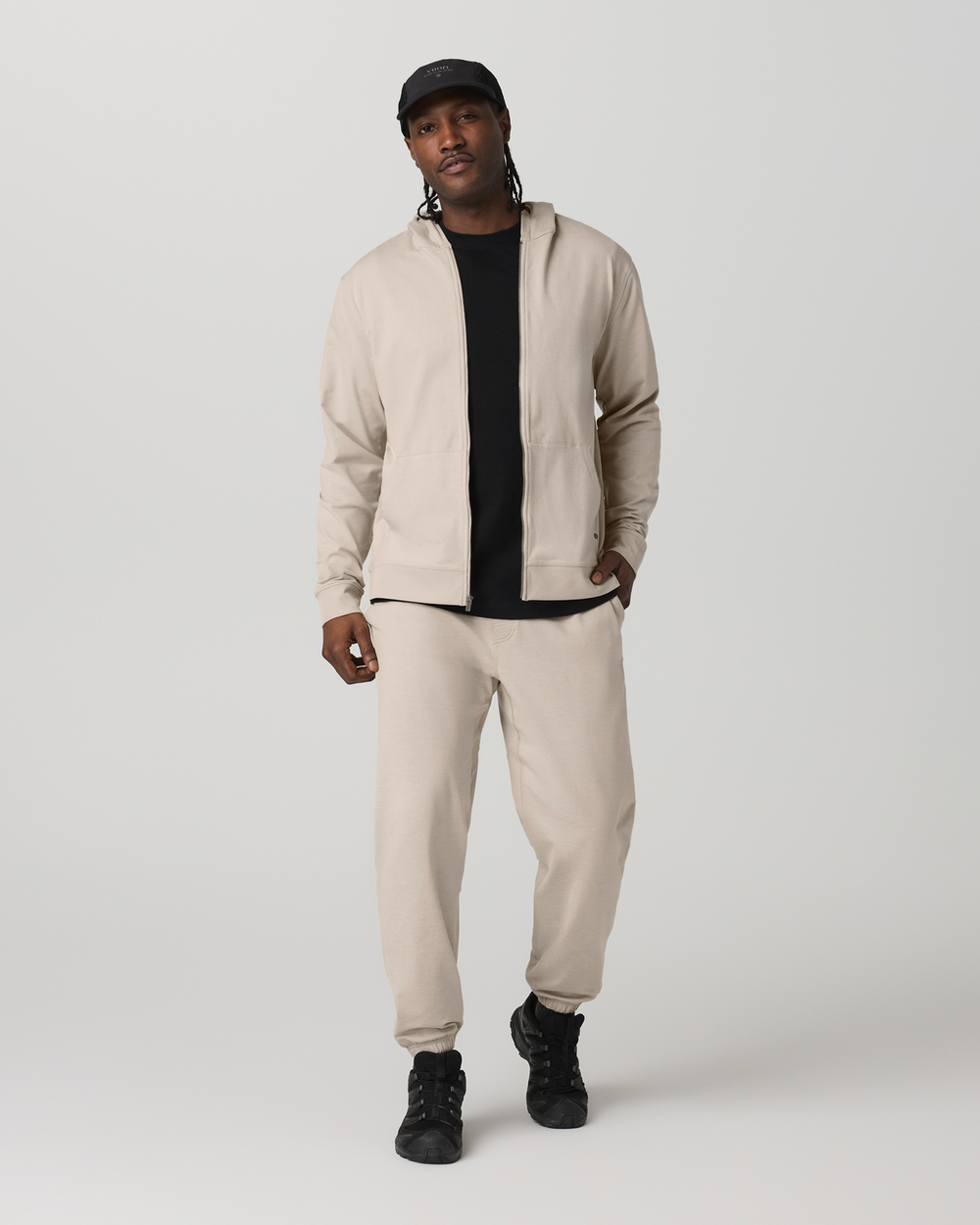 Men's Coronado Full Zip Hoodie 2.0 Limestone Heather | Vuori sale