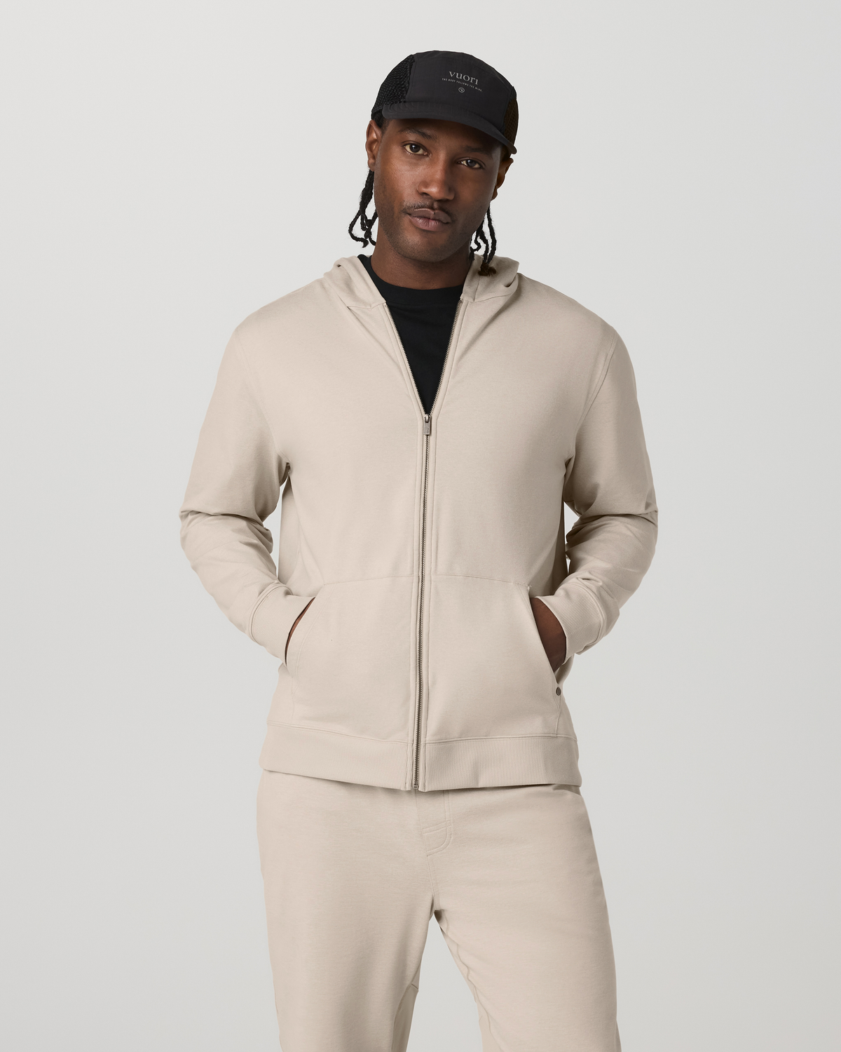 Men's Coronado Full Zip Hoodie 2.0 Limestone Heather | Vuori sale
