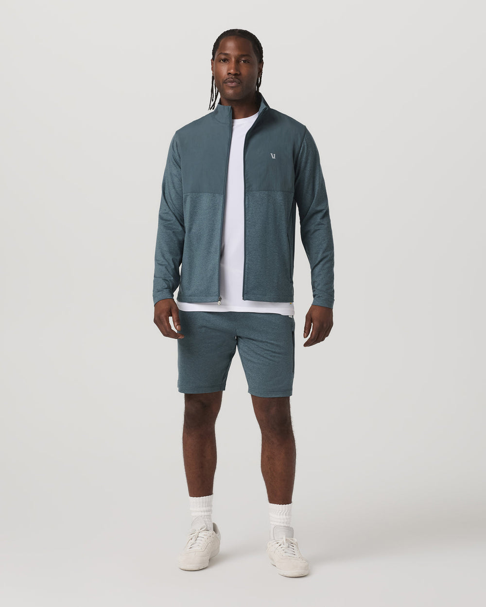Sunday Element Track Jacket Men's Blue Sea Heather Jacket | Vuori onsale