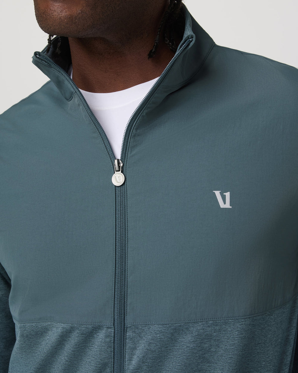 Sunday Element Track Jacket Men's Blue Sea Heather Jacket | Vuori onsale