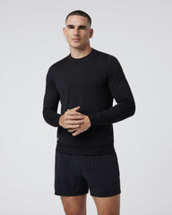 Ponto Performance Crew Men's Black Pullover | Vuori for sale